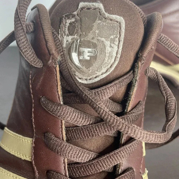 Phat Farm Mens Vintage Leather Tan Brown Shoe Size 9 - Picture 5 of 12